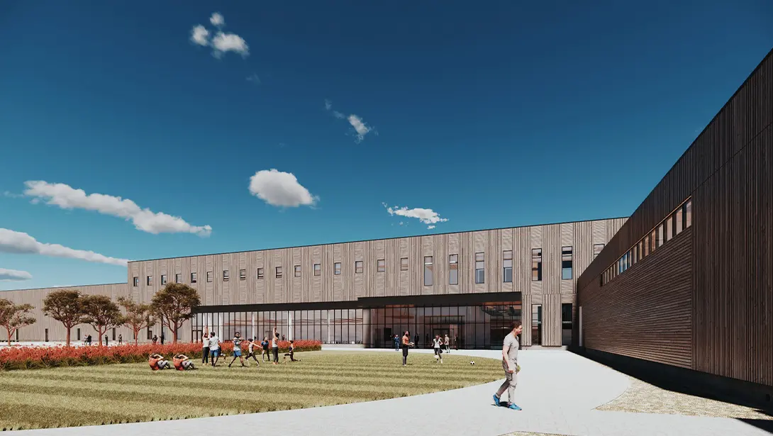 Large brown exterior building