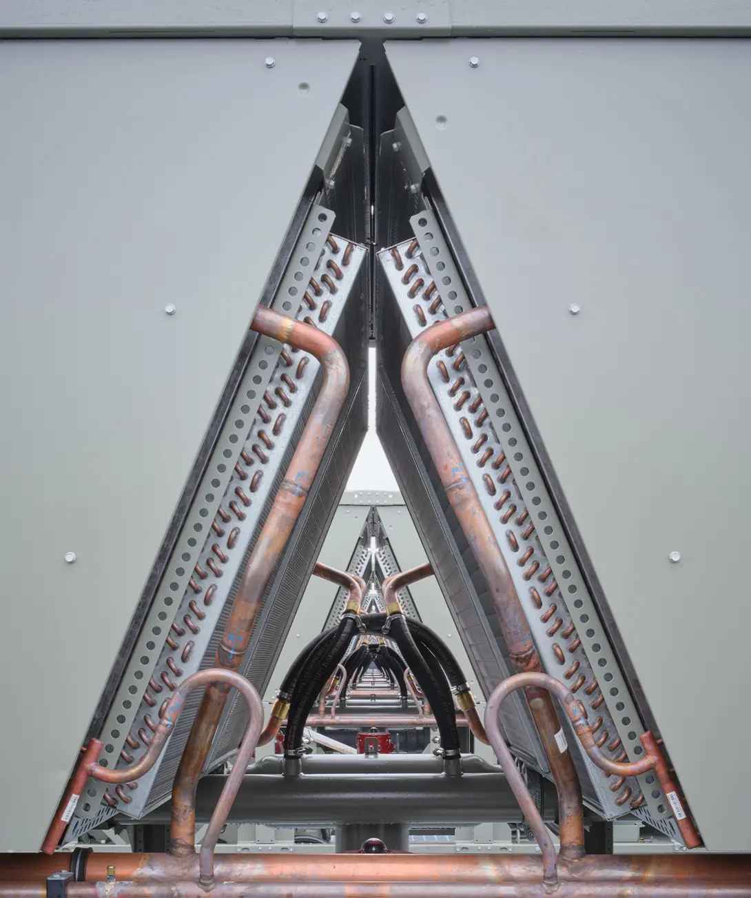 data center detail shot of machinery build