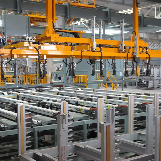 Automated machinery in a modern factory assembly line, enhancing production efficiency and precision.